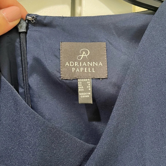 Adrianna Papell Navy Midi Dress - Picture 2 of 4